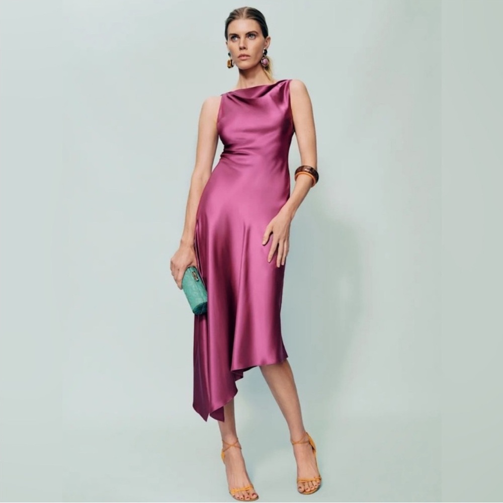 Reformation Scotia Silk Dress